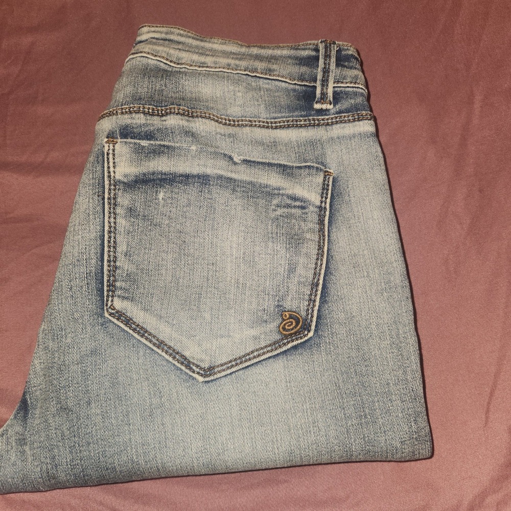 Indigo Rein Womens Distressed Ankle Jeans Light Wash Size 9 RR5091C68R
